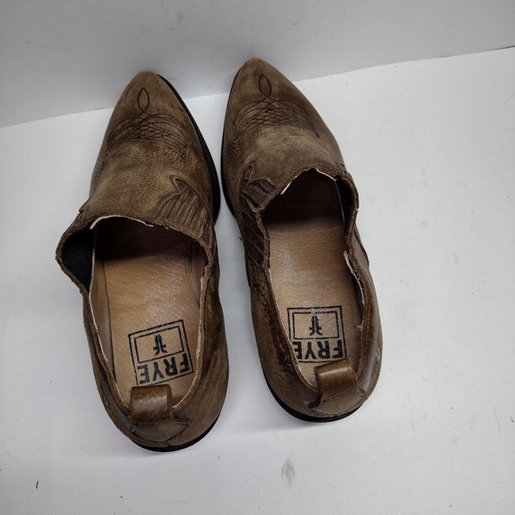 Frye Billy Shootie Western ankle leather brown/distressed 9B (discontinued) - Picture 6 of 11